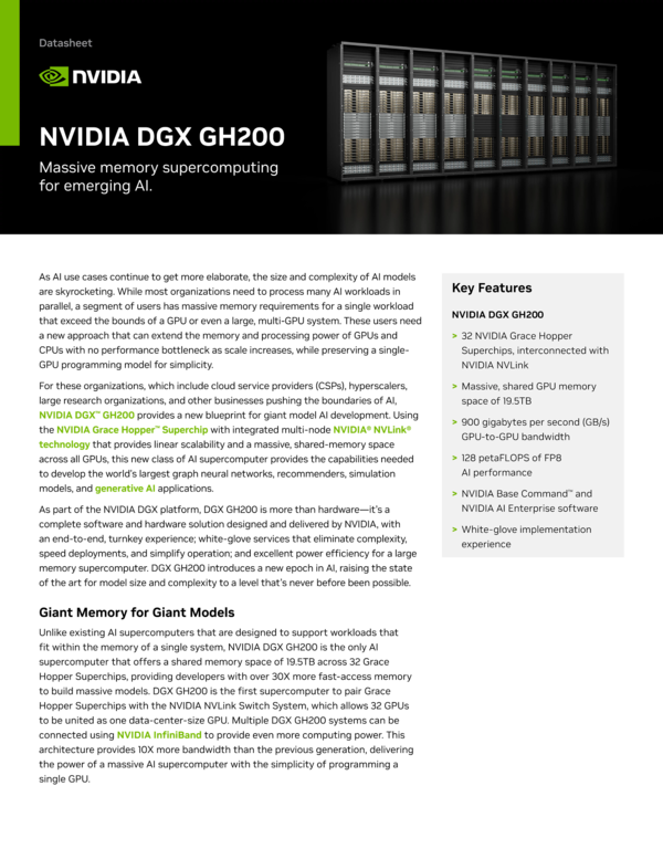 Nvidia Dgx Gh Datasheet