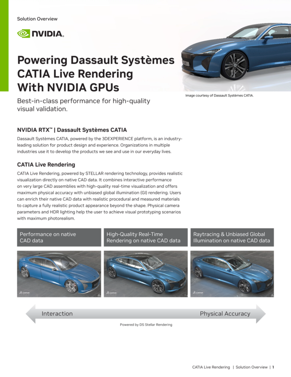 Powering Dassault Syst Mes Catia Live Rendering With Nvidia Gpus