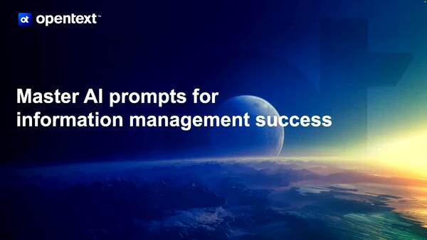 webinar: Master AI prompts for information management success