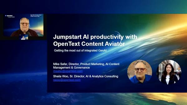Jumpstart AI productivity with OpenText Content Aviator