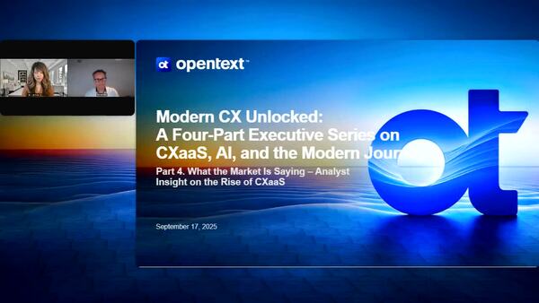 Webinar: Analyst Insight on the Rise of CXaaS
