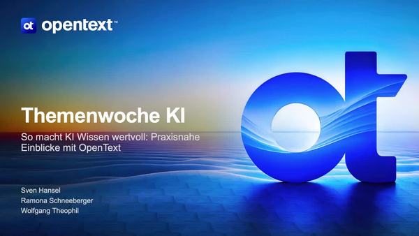So macht KI Wissen wertvoll: Praxisnahe Einblicke mit OpenText