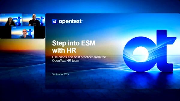 webinar: ESM use cases and best practices from the OpenText HR team