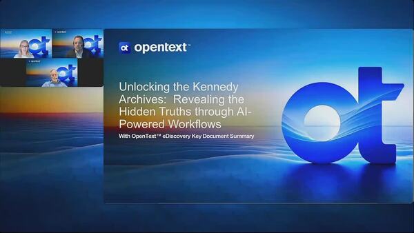webinar: Unlocking the Kennedy Archives: Revealing the Hidden Truths Through AI-Powered Workflows