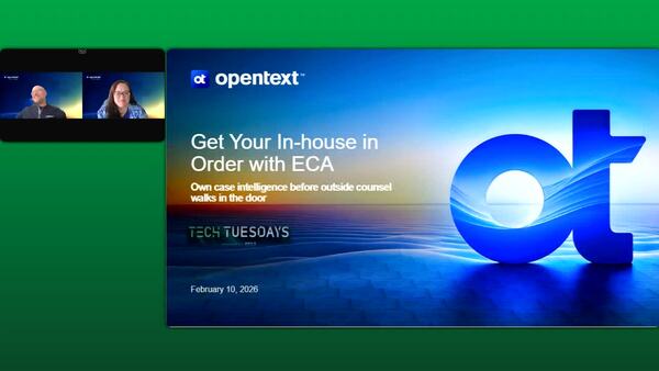 webinar: Get your in-house in order with OpenText eDiscovery ECA (Early Case Assessment)
