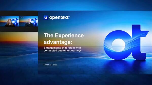 webinar: The Experience advantage: Engagements that retain with connected customer journeys