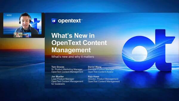 webinar: Catch up on the latest in OpenText Content Management: What’s new and why it matters