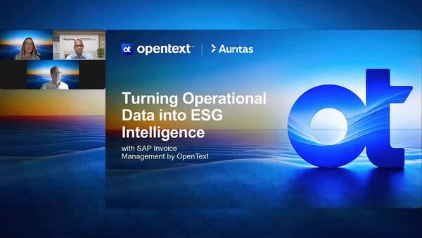 webinar: Turning Operational Data into ESG Intelligence