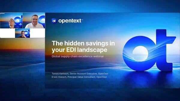 webinar: Global Supply Chain Excellence: The Hidden Savings in your EDI Landscape
