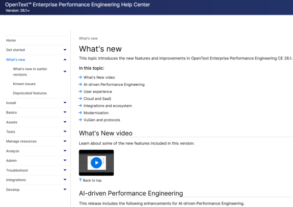 Enterprise Performance Engineering 26.1 Release Notes