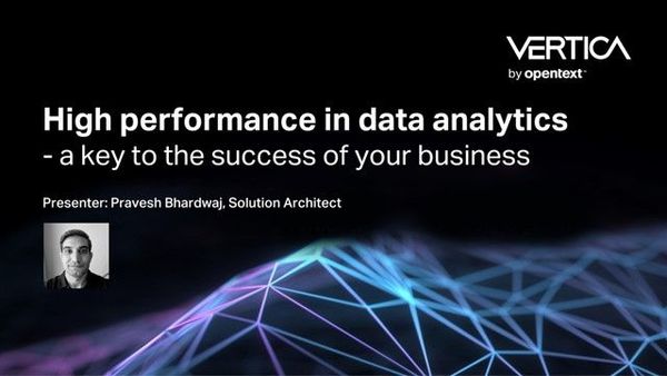 High performance in data analytics - a key to the success of your business.