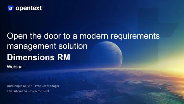 Open the door to a modern requirements management solution