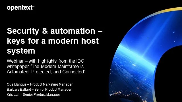 Security and automation – keys for a modern host system