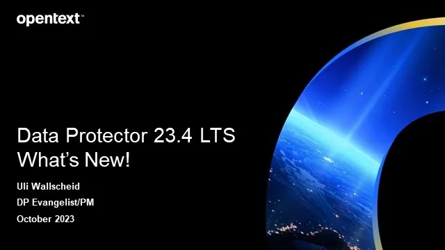 What´s new in Data Protector 23.4