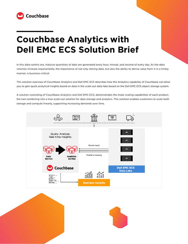 Couchbase Analytics with Dell EMC ECS