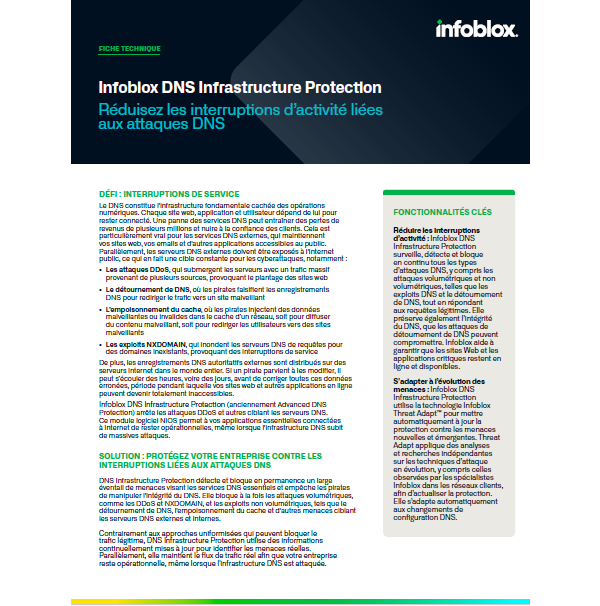 Infoblox DNS Infrastructure Protection