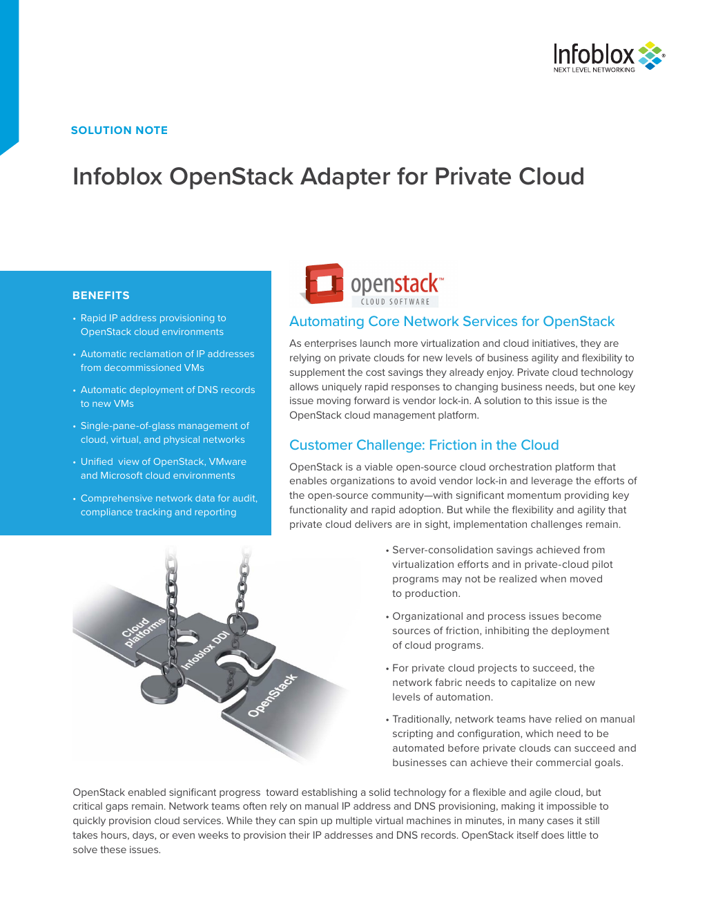 [Solution Note] Infoblox OpenStack Adapter for Private Cloud