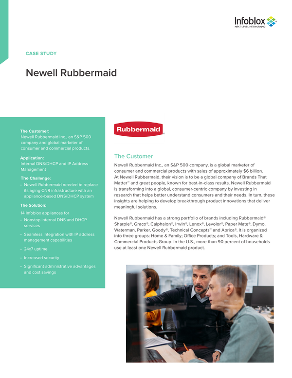 Newell Rubbermaid Infoblox