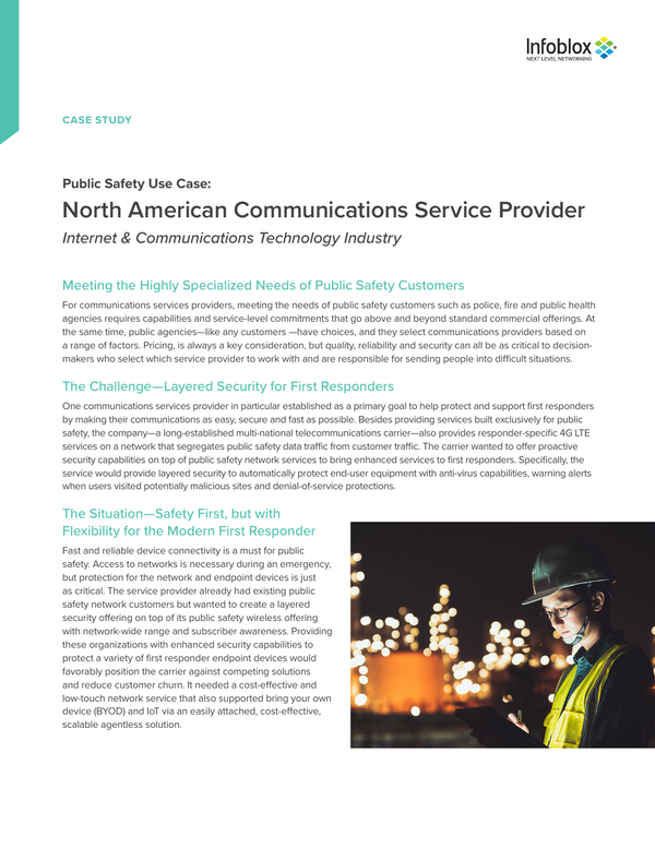 North American Communications Service Provider - Infoblox