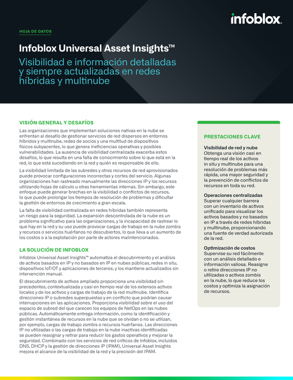 Infoblox Universal Asset Insights