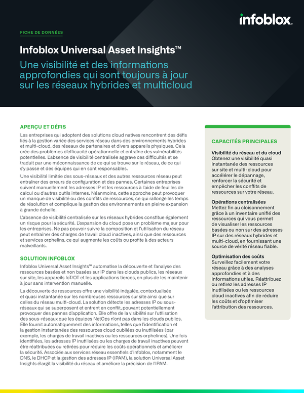 Infoblox Universal Asset Insights