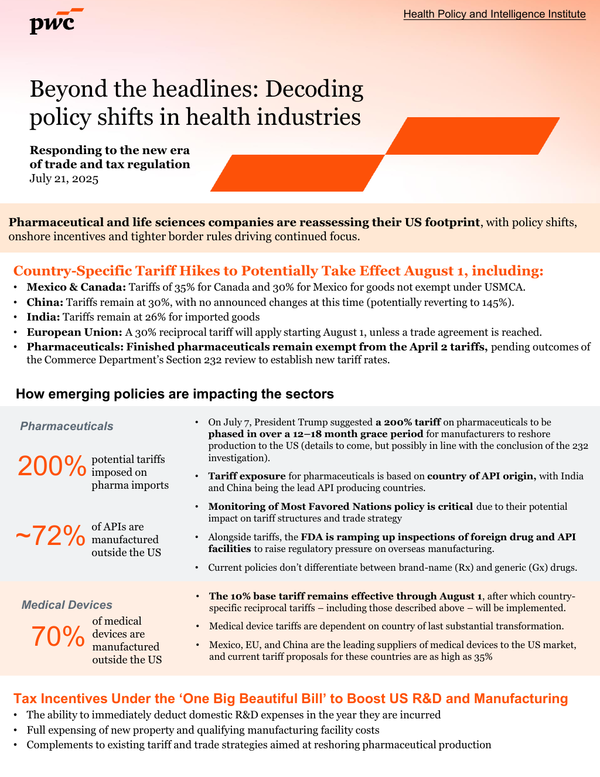 Trade and tax regulations in the health sector | Health Policy ...