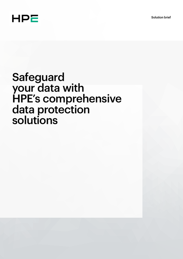 Safeguard your data with HPEs comprehensive data protection solution [4 ...