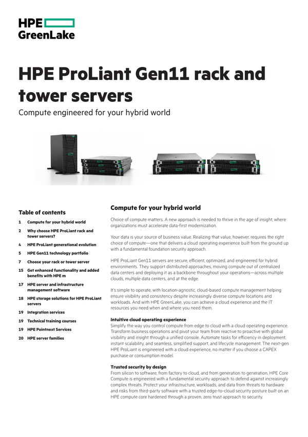 HPE ProLiant DL560 Gen11 Animated Video [01:20 Min]