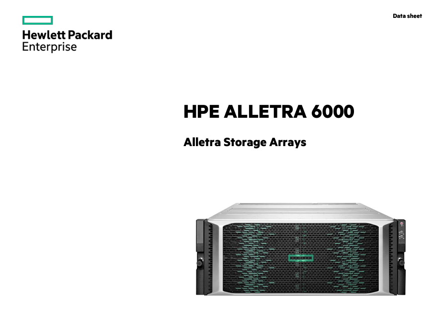 HPE Alletra 6000 Alletra Storage Arrays