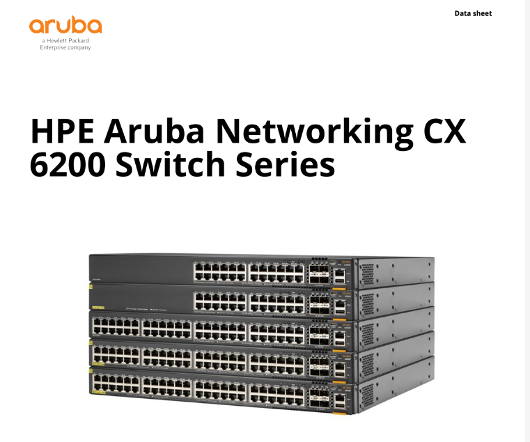 HPE Aruba Networking CX 6200 Switch Serie