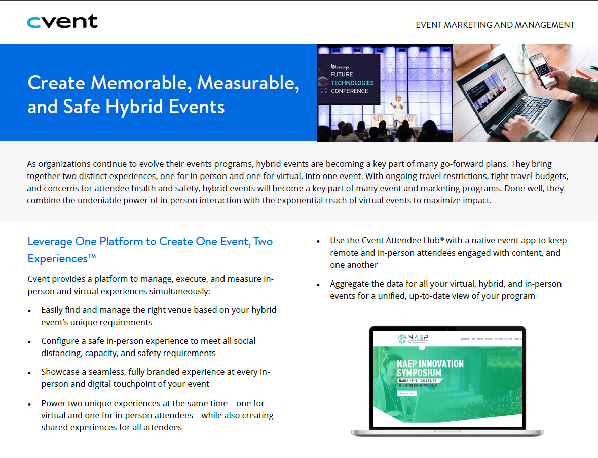 Create Memorable, Measurable, And Safe Hybrid Events