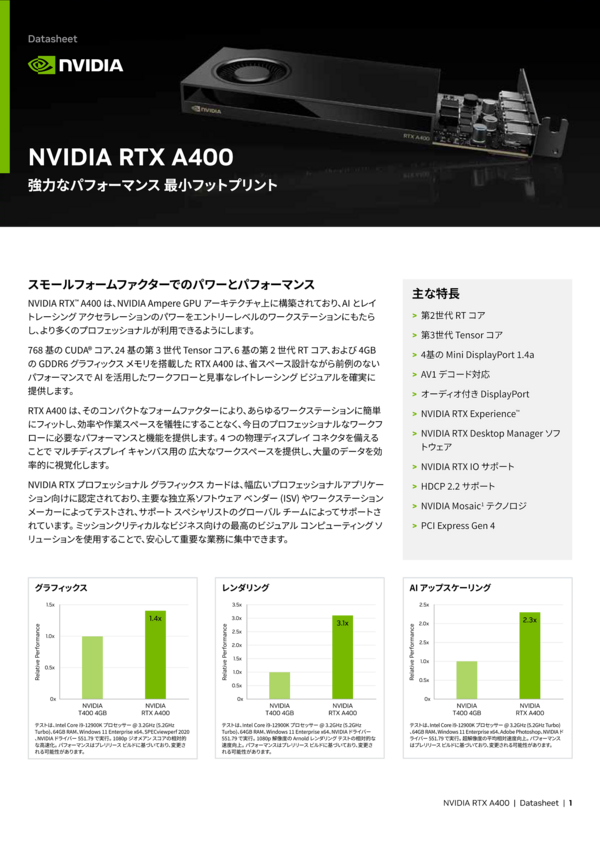 proviz-rtx-a400-datasheet-