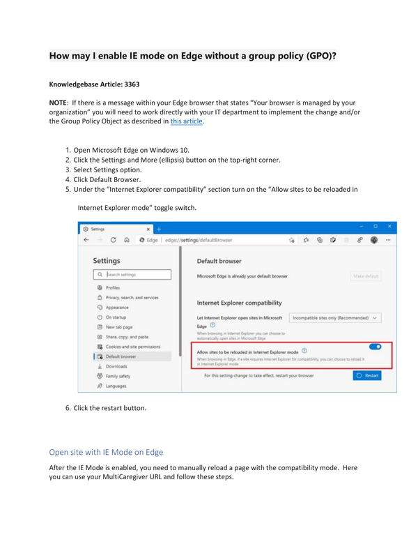 [Support Guide] How May I Enable IE Mode in Microsoft Edge without a
