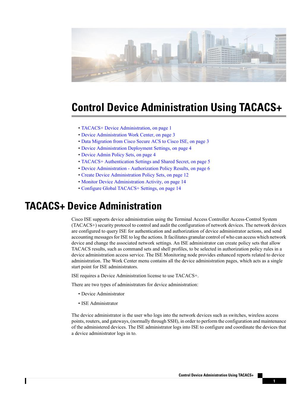 Administrator guide to device admin using TACAS: configure global settings