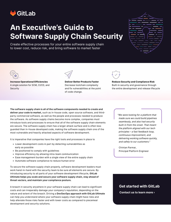 An Executive’s Guide to Software Supply Chain Security