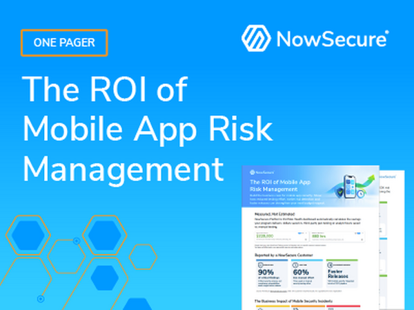The ROI of Mobile App Risk Management one pager