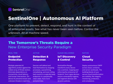 sentinelone autonomous platform al datasheet