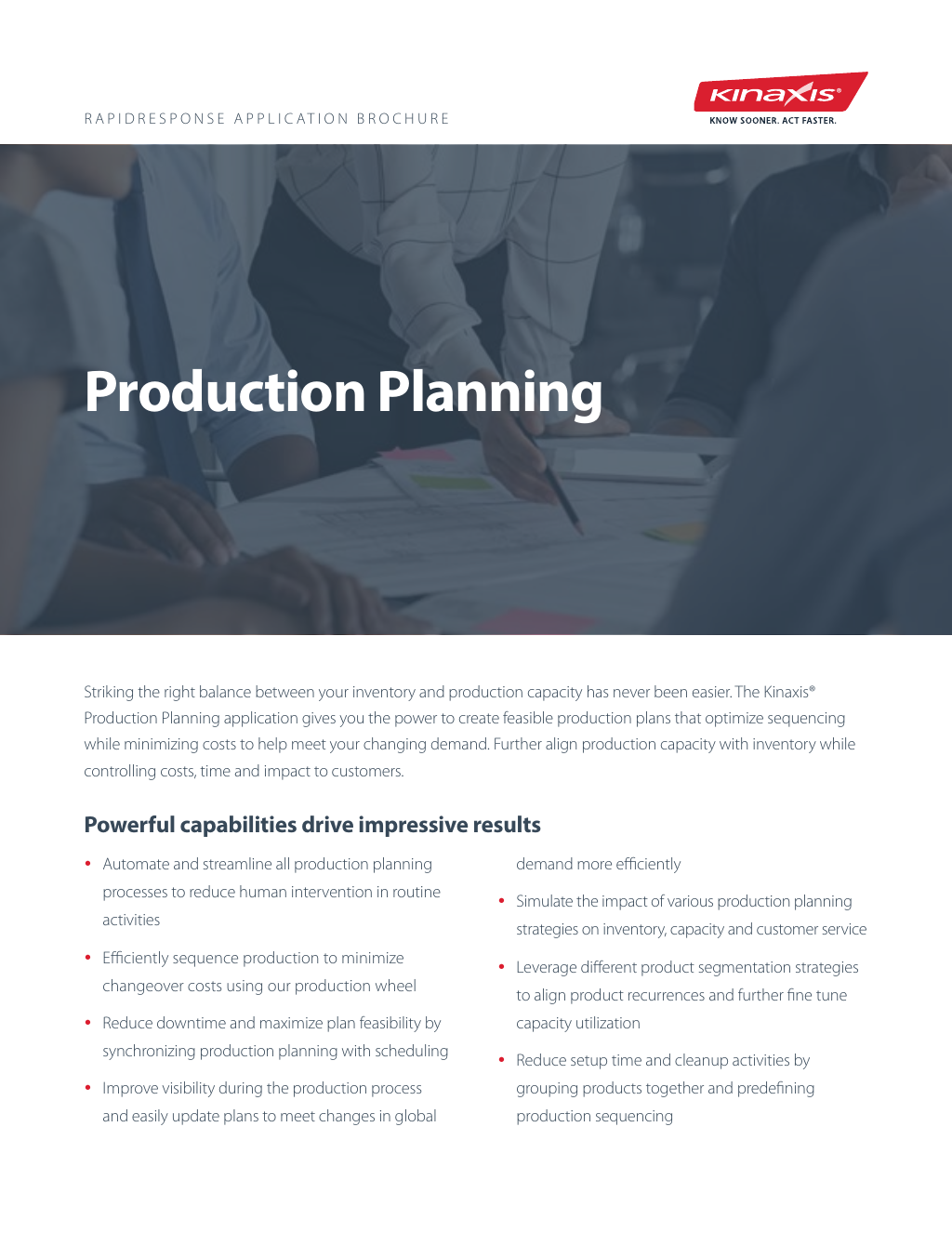 Production Planning Brochure