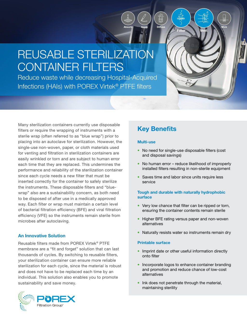 Reusable Sterilization Container Filters Brochure