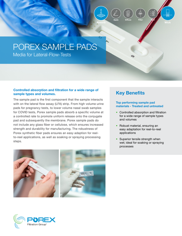 Sample Pads Media for LateralFlow Tests