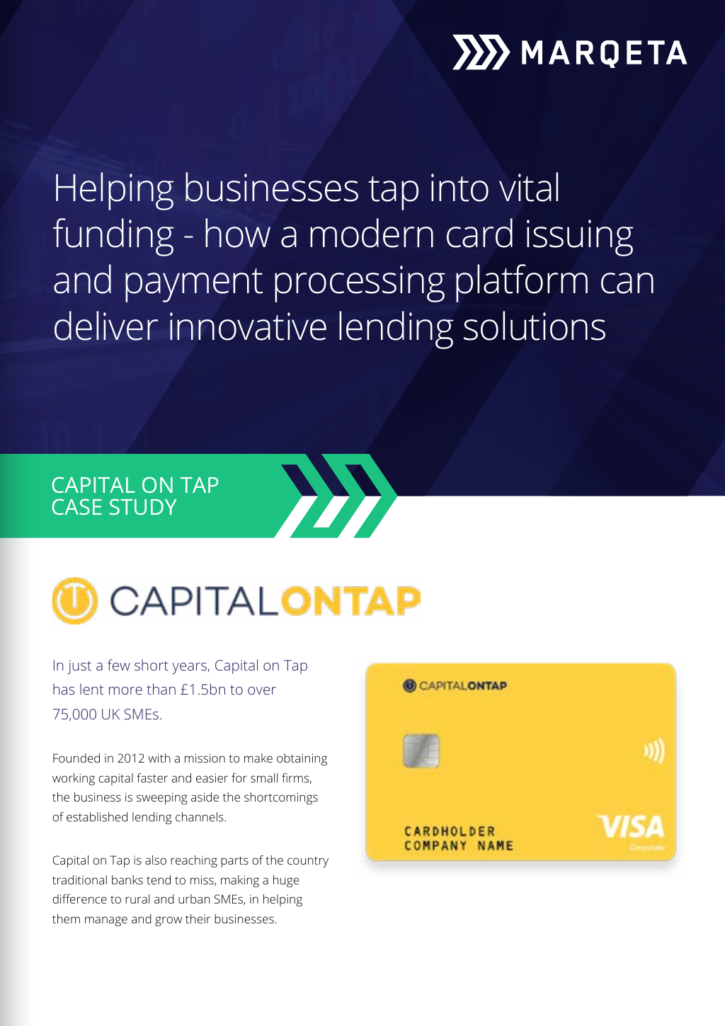 Capital on Tap Building an innovative lending solution