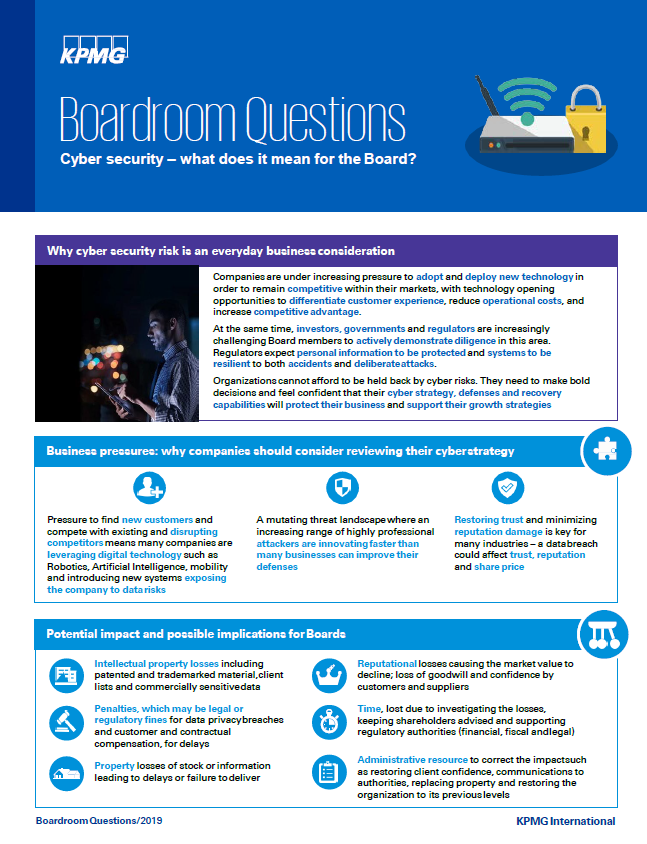 Cyber Security - What Does It Mean For The Board?