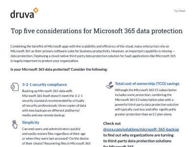 Five Data Protection Realities for Microsoft 365