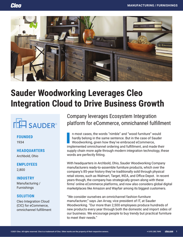 Sauder Woodworking Case Study