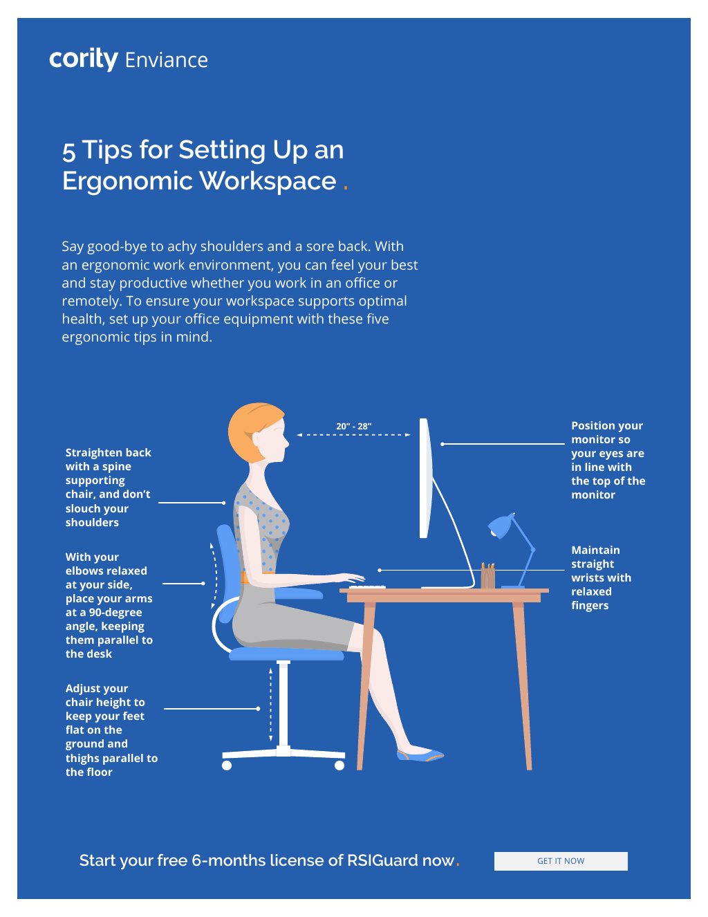 Infographic: 5 Tips For Setting Up An Ergonomic Workspace