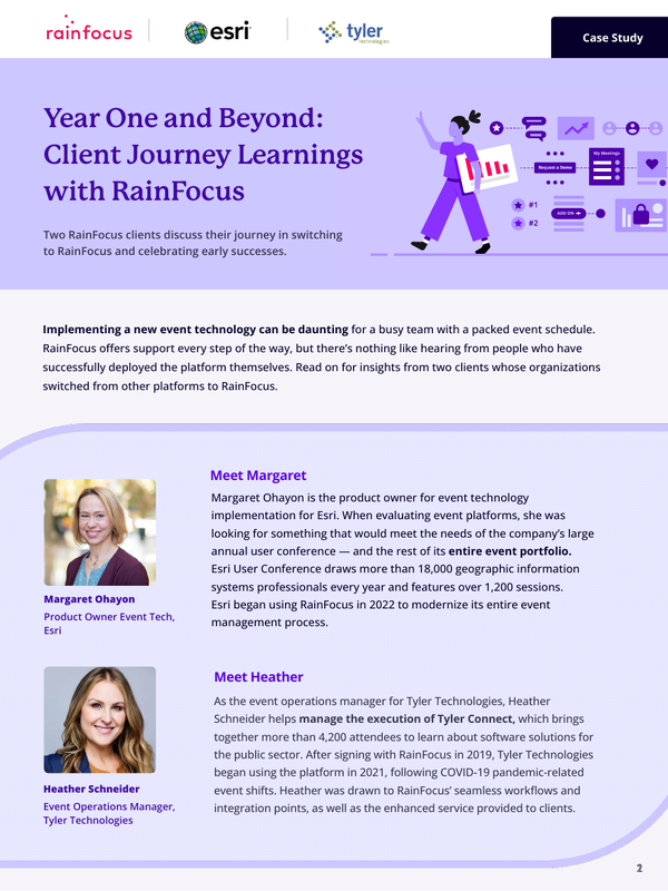 Year One And Beyond: Client Journey Learnings With RainFocus