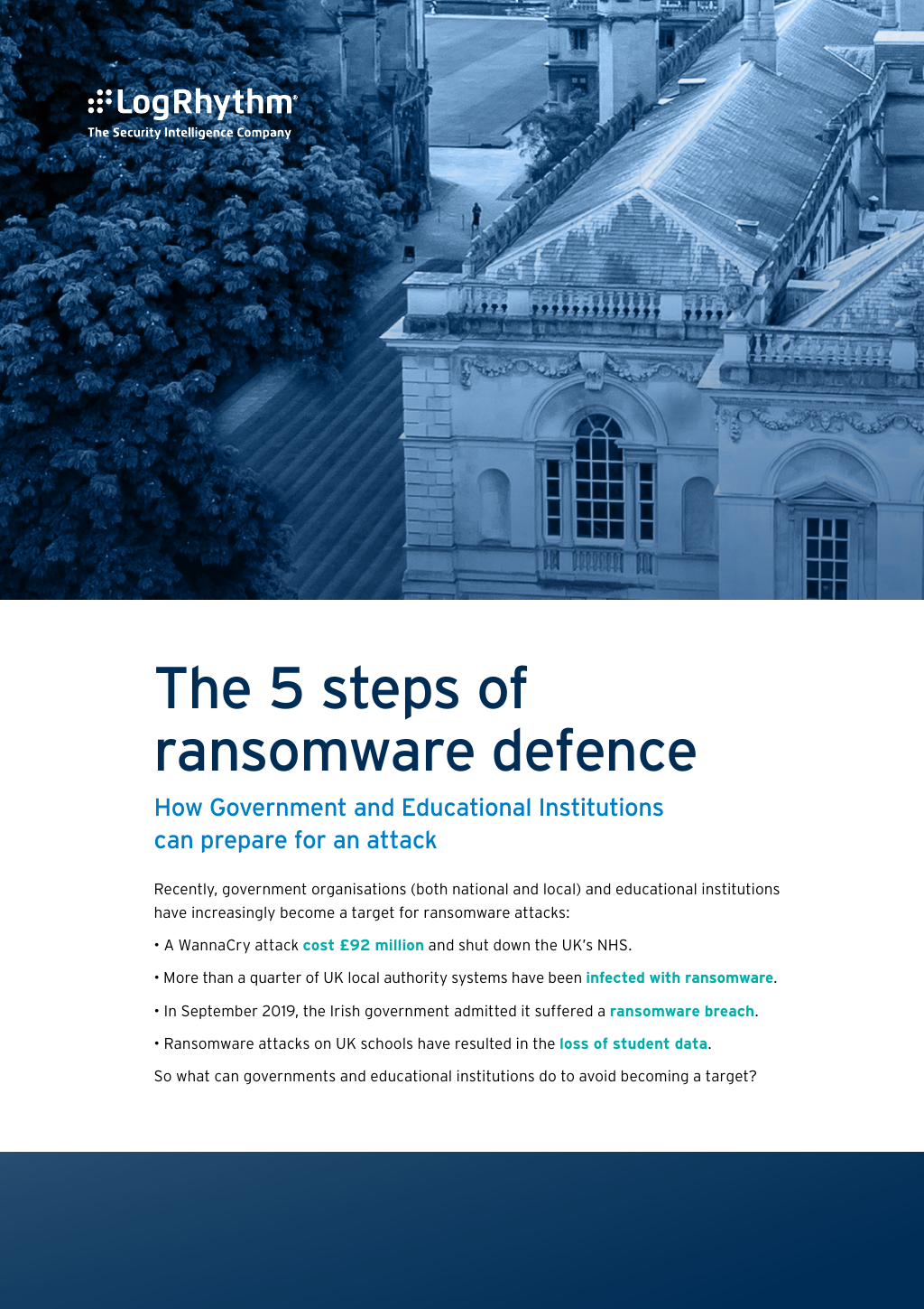 5 Steps Of Ransomware Defense Brochure | LogRhythm