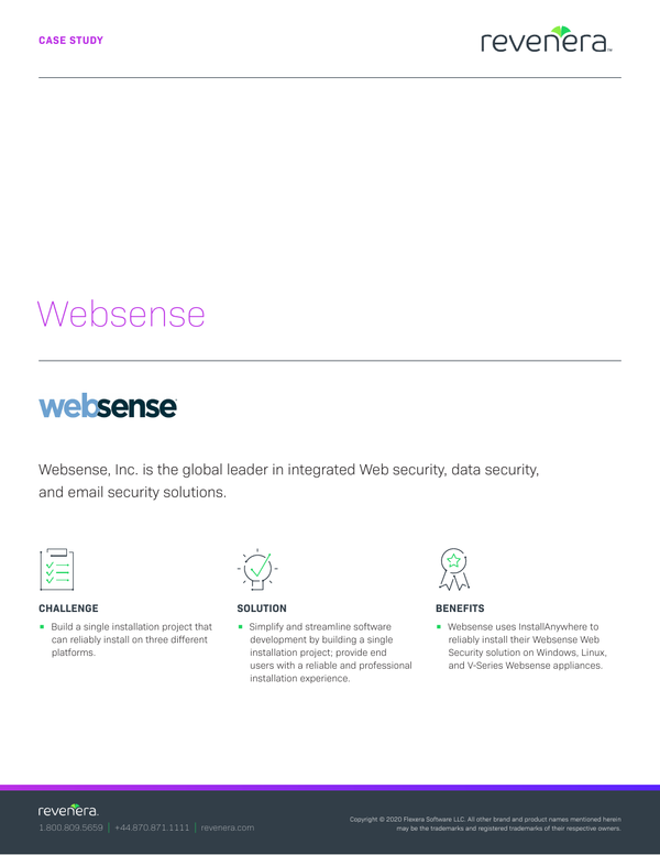 Websense: Reliably Installs their Solution on Multiple Platforms using InstallAnywhere