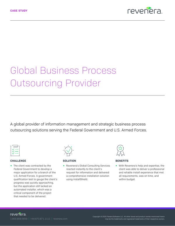 Global Business Process Outsourcing Provider: Delivered a Professional and Reliable Install Experience