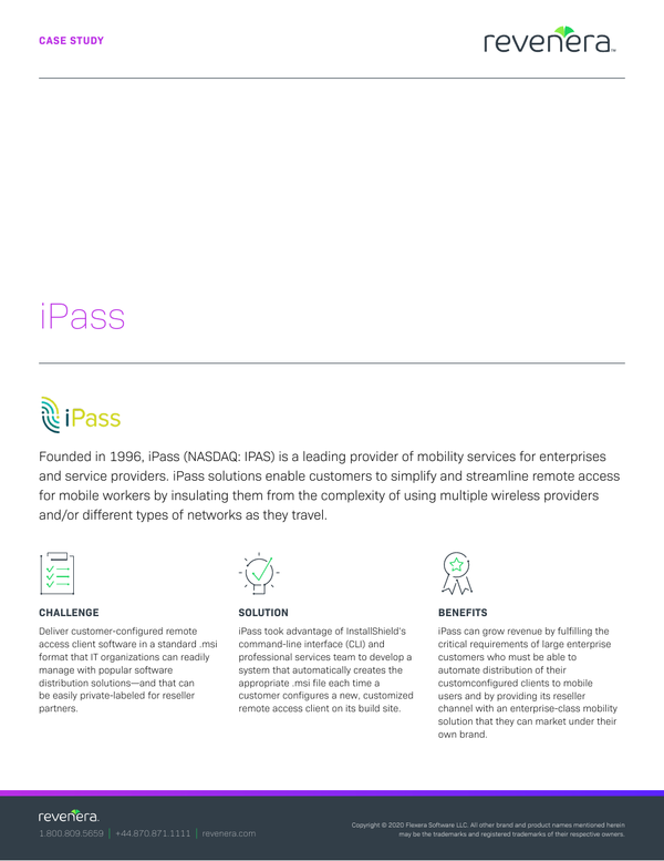 iPass: Growing Revenue by Generating Installers that Meet Critical Requirements of Enterprise Customers